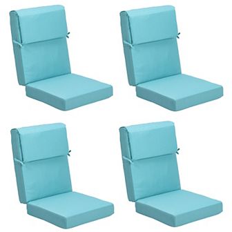 Aoodor Patio High Back Chair Cushions Set of 4, 46x21x4 Inches(Only Cushions)
