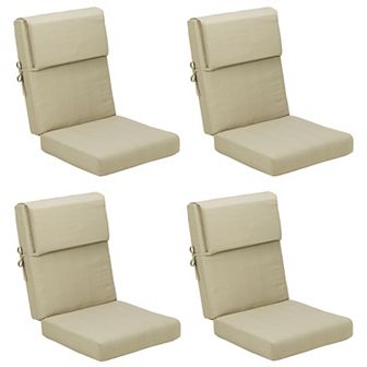Aoodor Patio High Back Chair Cushions Set of 4, 46x21x4 Inches(Only Cushions)