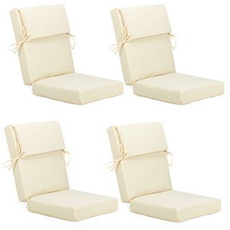 Aoodor Patio High Back Chair Cushions Set of 4, 46x21x4 Inches(Only Cushions)