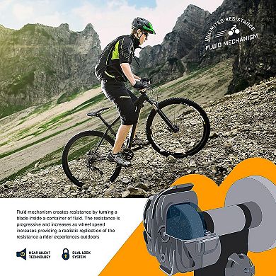 Alpcour Indoor Fluid Bike Trainer Stand - Portable, Stainless Steel, Dual-Lock System