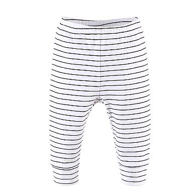 The Peanutshell Baby Boy or Baby Girl Pants Set, 5 Pack, Grey Safari Animals