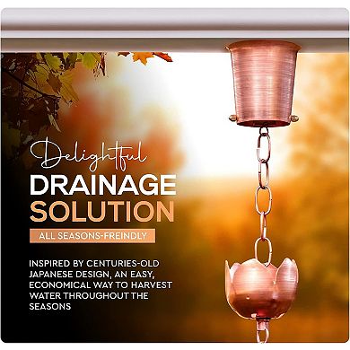 Marrgon 2 Inch Copper Gutter Adapter - Rain Chain Hanger & Diverter