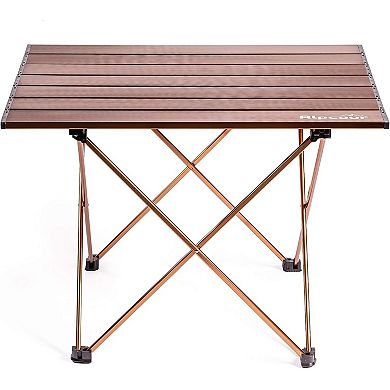 Alpcour Compact Folding Camping Table - Lightweight Aluminum Portable Side Table Medium