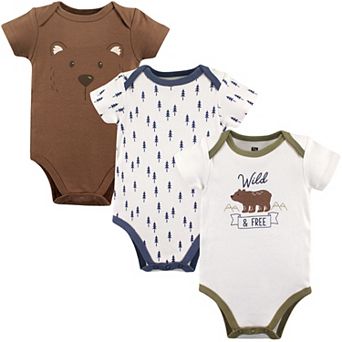 Infant Boy Cotton Bodysuits 3 pk