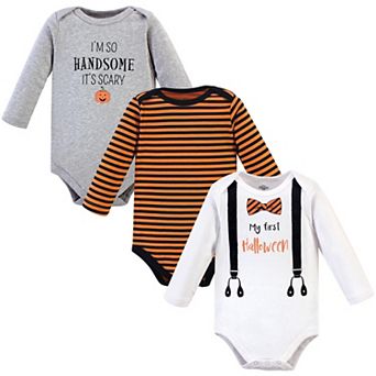 Baby Boy Cotton Long-Sleeve Bodysuits 3 pk