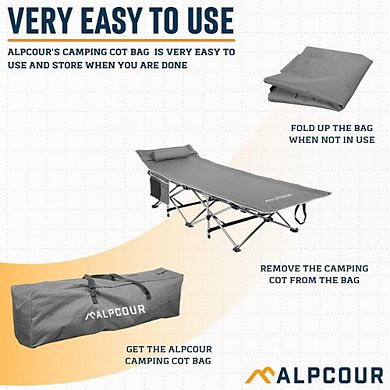 Alpcour 42-Inch Heavy Duty Polyester Camping Cot and Chair Bag