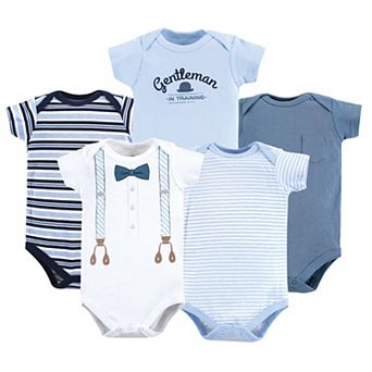 Baby Boy Cotton Bodysuits 5 pk