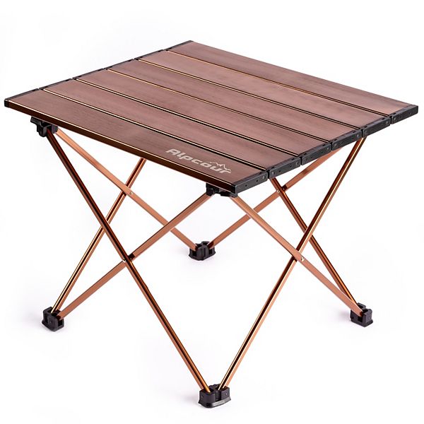Alpcour Compact Folding Camping Table Lightweight Aluminum Portable