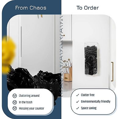 Manterio Wall-Mounted Bag Organizer - Durable, Smudge and Fingerprint Resistant