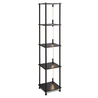 Brightech Aria 63" Shelf With Dimmable Led Lights And Wireless Charging Pad