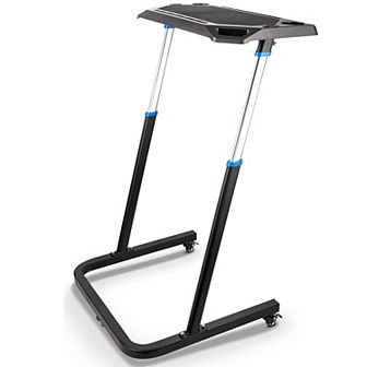 Alpcour Adjustable Bike Trainer Fitness Desk - Non-Slip Surface, Gadget Slots, and Lockable Wheels