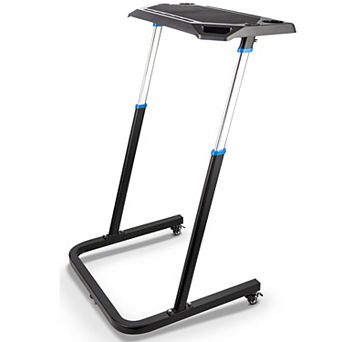 Alpcour Adjustable Bike Trainer Fitness Desk - Non-Slip Surface, Gadget Slots, and Lockable Wheels