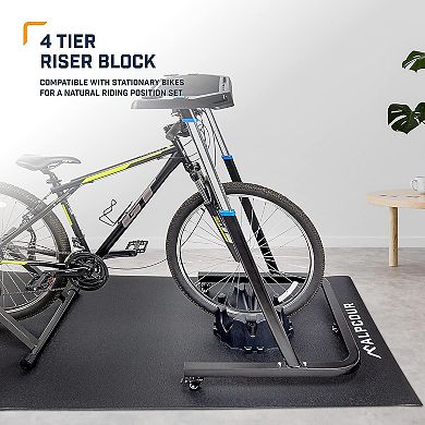 Alpcour 4-Tier Bike Trainer Riser Block - Anti-Skid, Natural Ride Position Extender