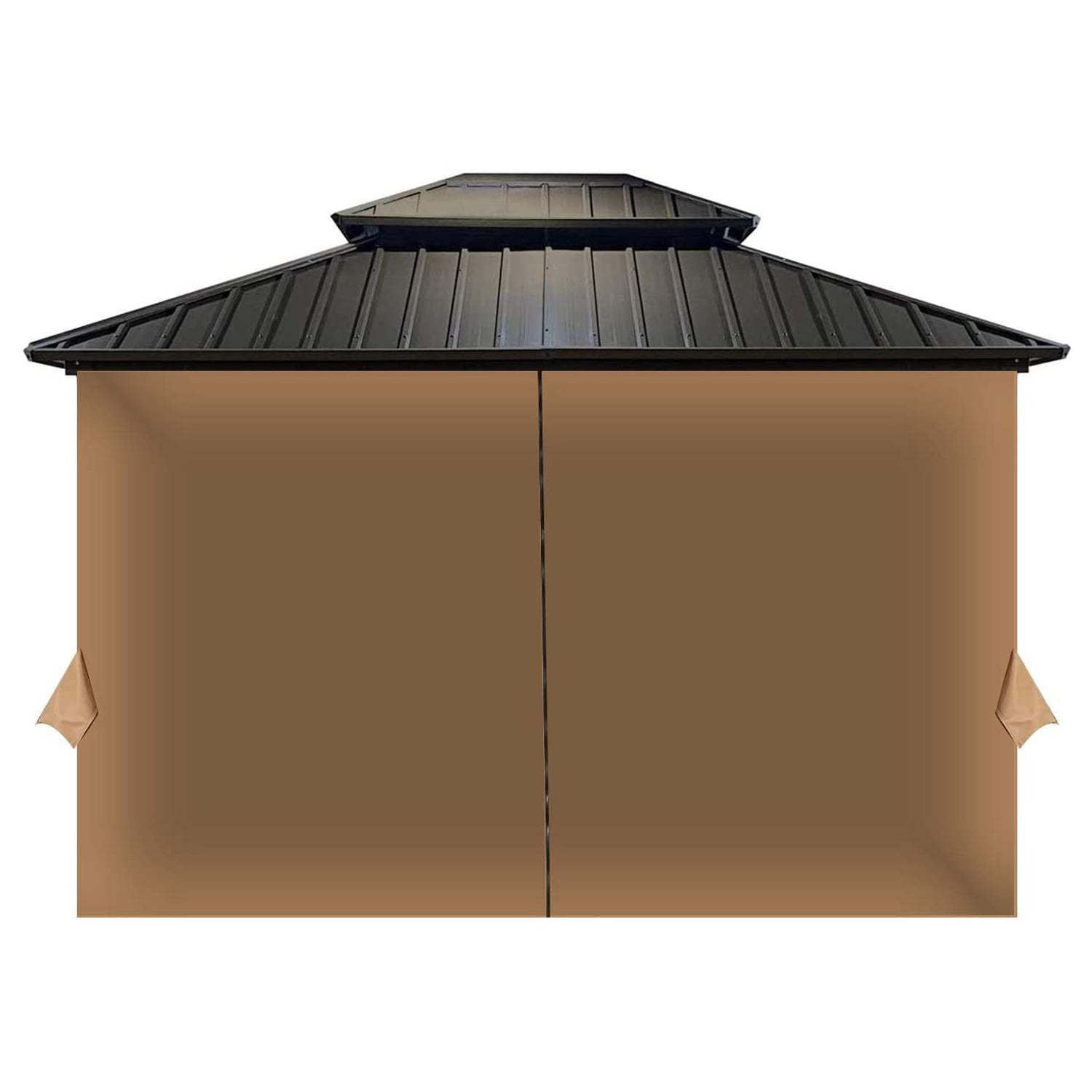 12'x16' Gazebo Privacy Curtains - 4-Panel Waterproof Sidewalls With Zippers