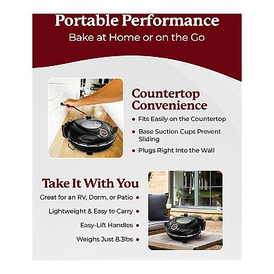 Granitestone 12 in. Ceramic Bake Stone Electric Pizza Oven