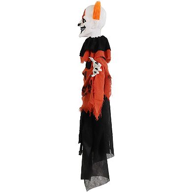 Animatronic Clown Tree Hugger with Movement, Sounds, and Lights Halloween Decoration