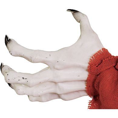 Animatronic Clown Tree Hugger with Movement, Sounds, and Lights Halloween Decoration