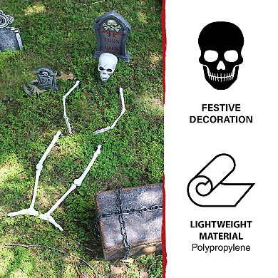 Ground Breaking Skeleton Garden Stakes Outdoor Halloween Lawn Decor