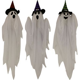 Set of 3 Hanging Ghosts Halloween Decorations