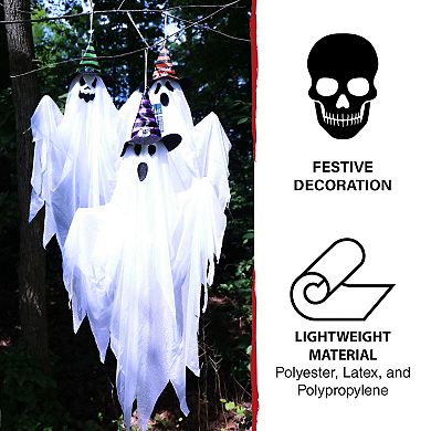 Set of 3 Hanging Ghosts Halloween Decorations