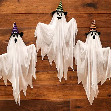 Set of 3 Hanging Ghosts Halloween Decorations