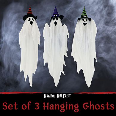 Set of 3 Hanging Ghosts Halloween Decorations