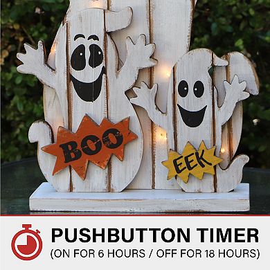 16" Ghost Family Battery Operated Centerpiece Halloween Tabletop Decoration