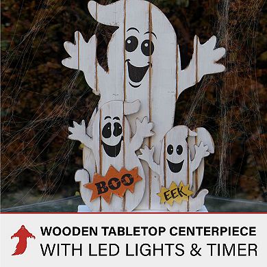 16" Ghost Family Battery Operated Centerpiece Halloween Tabletop Decoration