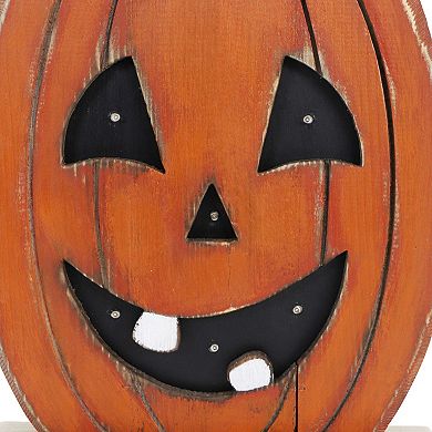 18" Pumpkin Battery Operated Centerpiece Halloween Tabletop Decoration