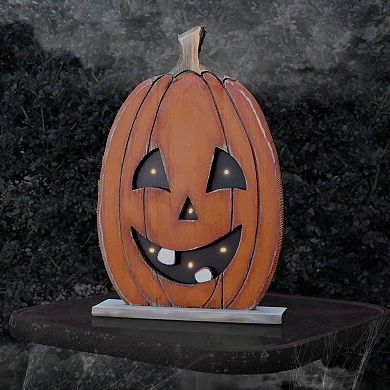 18" Pumpkin Battery Operated Centerpiece Halloween Tabletop Decoration