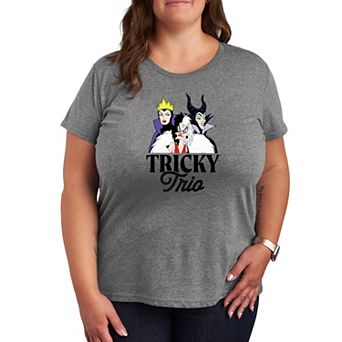 Disney Villain Cruella, Evil Queen & Maleficent Plus Size Tricky Trio Graphic Tee