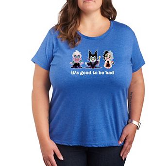 Disney Villain Cruella, Ursula & Maleficient Plus Size It's Good To Be Bad Graphic Tee