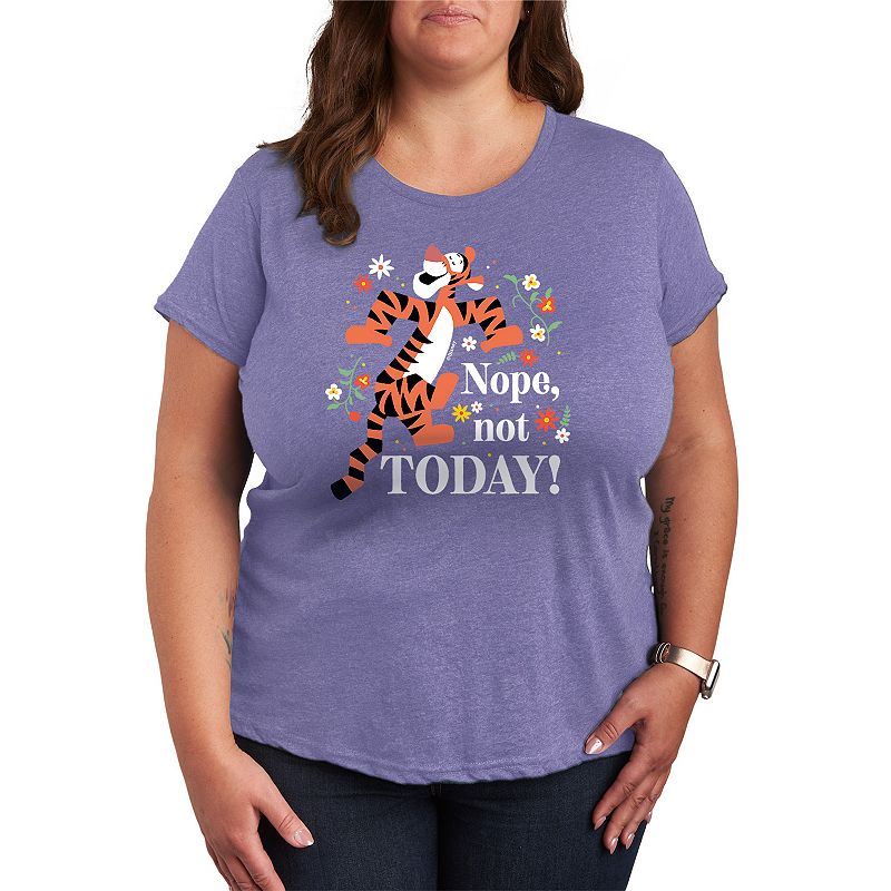 Disney's Winnie The Pooh Tigger Plus Nope Not Today Graphic Tee, Women's, 