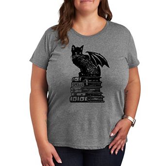 Plus Size Spells Cat Graphic Tee