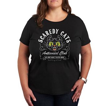 Plus Size Scaredy Cats Graphic Tee