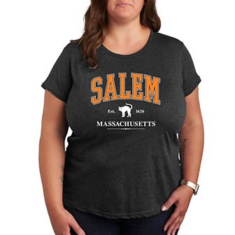 Plus Size Collegiate Salem Massachusetts Graphic Tee
