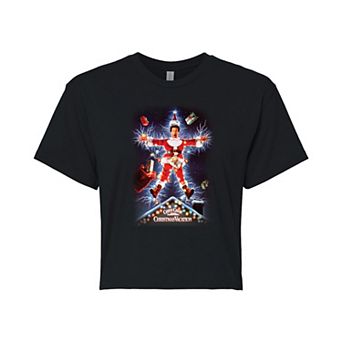 Juniors' National Lampoon's Christmas Vacation Electric Santa Graphic Tee