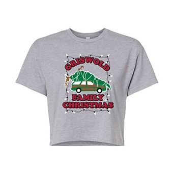 Juniors' National Lampoon's Christmas Vacation Griswald Tree Graphic Tee