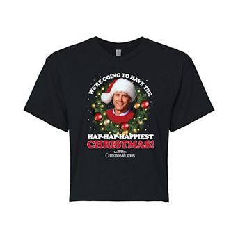Juniors' National Lampoon's Christmas Vacation Hap Hap Happiest Graphic Tee