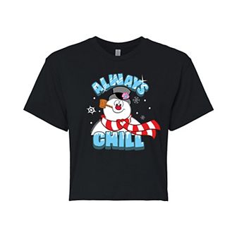Juniors' Frosty The Snowman Always Chill Graphic Tee