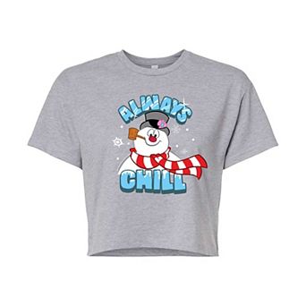 Juniors' Frosty The Snowman Always Chill Graphic Tee