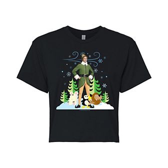Juniors' Elf Buddy and Arctic Puppets Graphic Tee