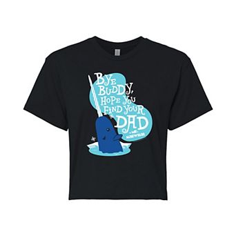 Juniors' Elf Bye Buddy Cropped Graphic Tee