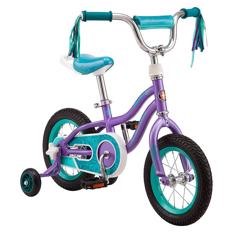 Schwinn Hopscotch Quick Build Kids Bicycle Bike  12 In. Wheels  Smart Start Steel Frame  Easy Tool-free Assembly  Purple