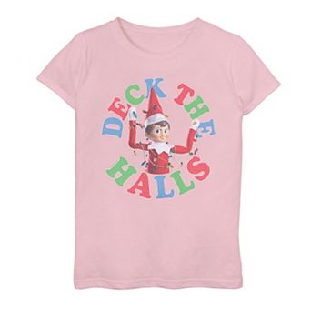 Girl's Elf On The Shelf Deck The Halls Tee
