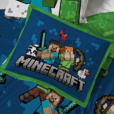 Minecraft Battle Time Bedding Set with Sham