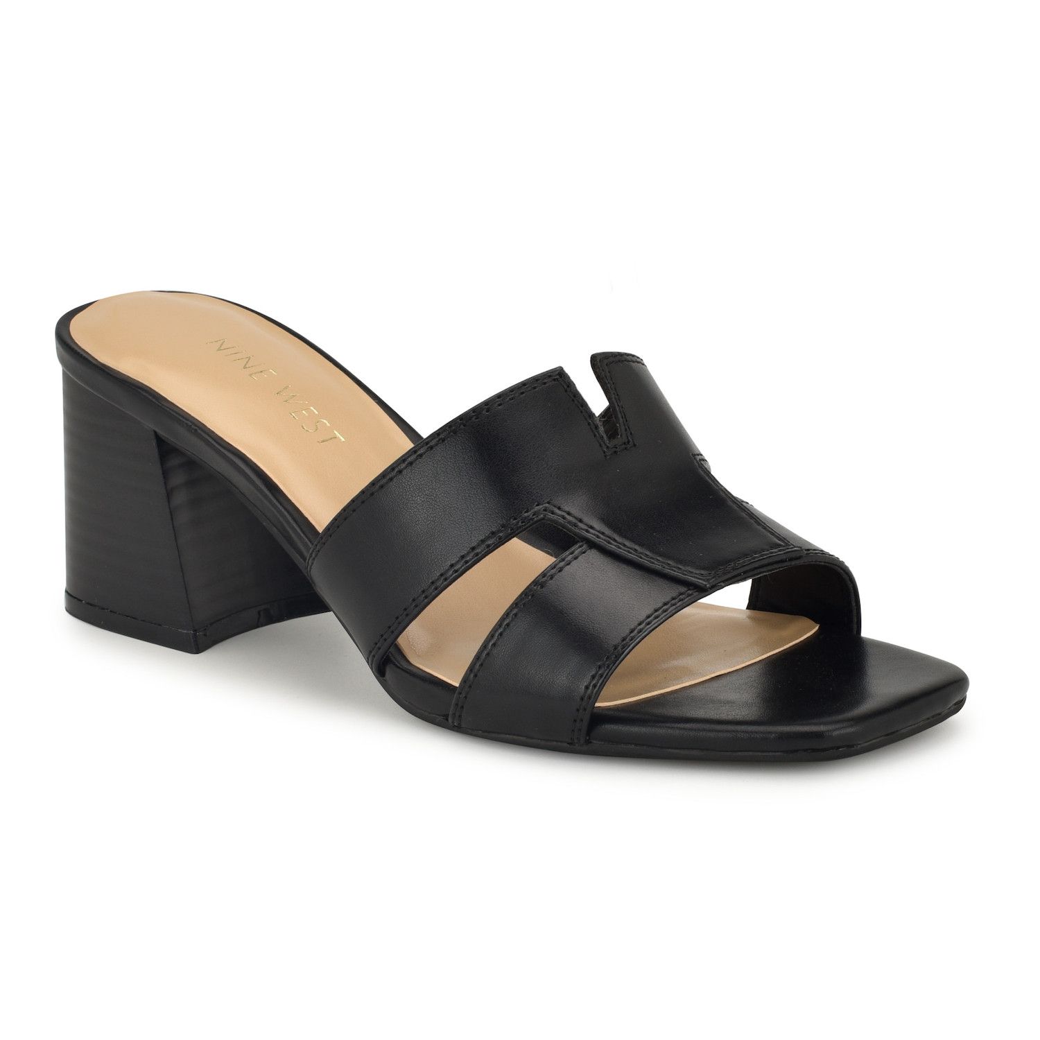 thumbnail image 2 of Nine West Women's Geez3 Heeled Sandal, Black 001, 9.5 2 of 13