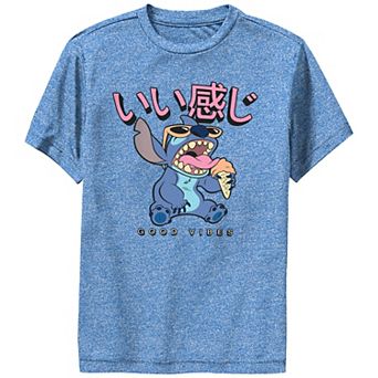 Disney's Lilo & Stitch Boys 8-20 Ice Cream Eater Good Vibes Stitch Performance Tee
