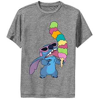 Disney's Lilo & Stitch Boys 8-20 Big Ice Cream Cone Eating Stitch Performance Tee