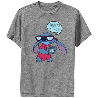 Disney's Lilo & Stitch Boys 8-20 Ready For My Selfie Stitch Performance Tee